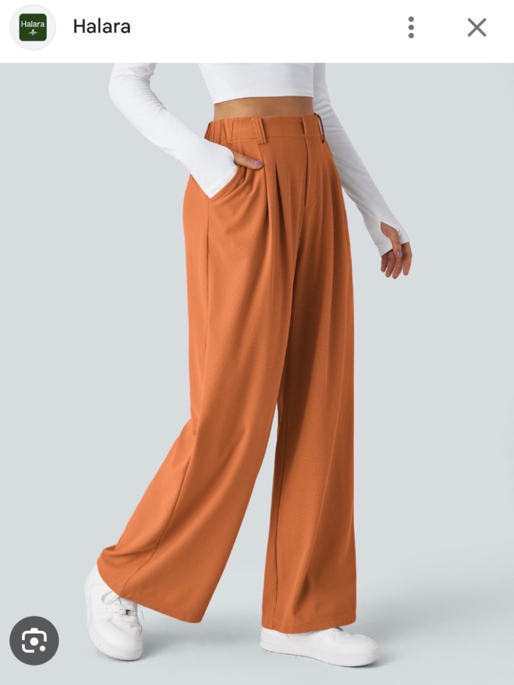 HALARA High Waisted Wide Leg Waffle Fabric Pants (Tall)